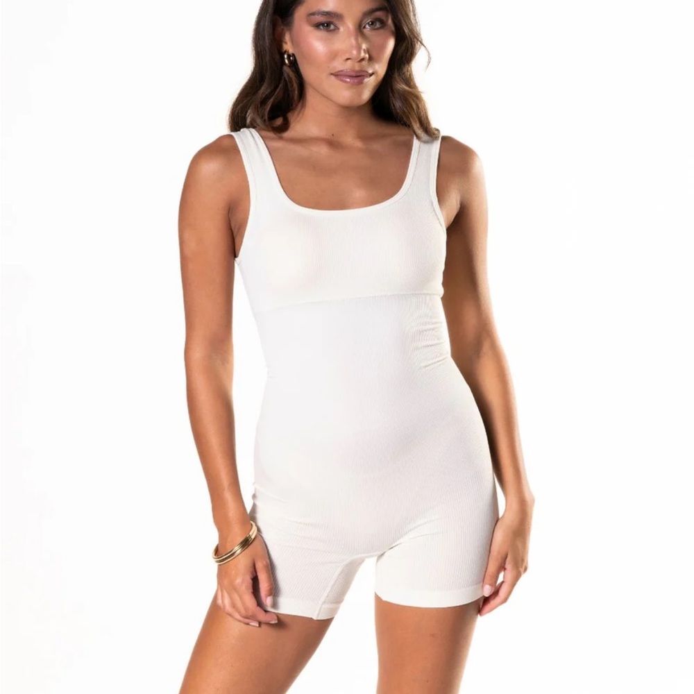 HeyShape LARGE SQUARE NECK JUMPSUIT BODYSUIT NEW OFF WHITE #5